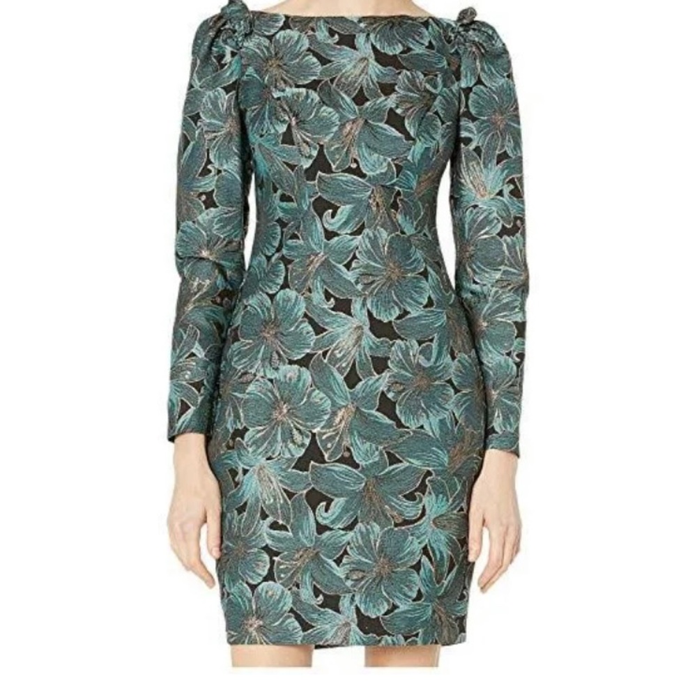 ZAC Zac Posen Floral Jacquard Cocktail Dress Size 8